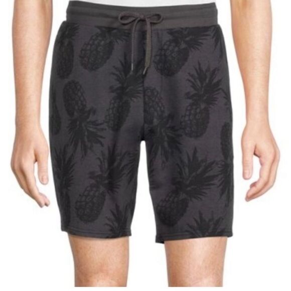 Men's Comfy Plus Black & Pineapple Print Lounge Shorts 2-Pack Size 2X - Picture 9 of 10